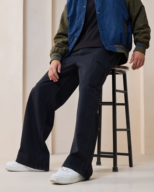 Black Baggy Straight Fit Jeans