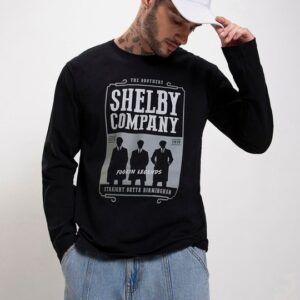 Black Shelby Brother Typography T-shirt