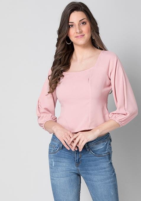 Smocked Cutout Back Top | Women fashion