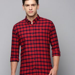 slim fit Red Checked Slim Fit Shirt
