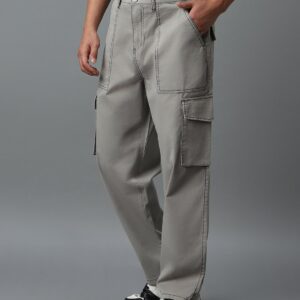 Grey Oversized Cargo Pants