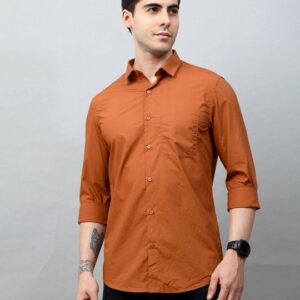 Brown Slim Fit Shirt | designed for men