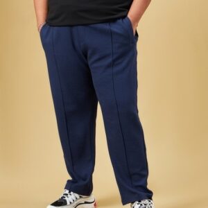 Blue Plus Size Track Pants | relax and comfortable
