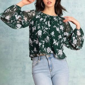 Floral Print Full Sleeve Blouse