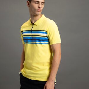 Yellow Stripe Polo T-shirt, comfortable and fit