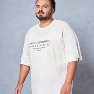 Typography Oversized Plus Size T-shirt