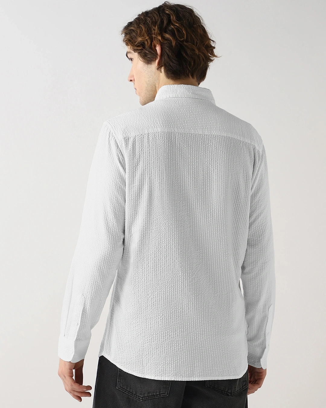 White Textured Shirt - Image 3