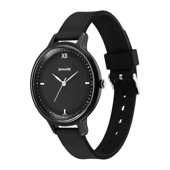 Polyurethane Black Dial Analog Watch - Image 4