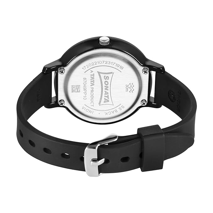 Polyurethane Black Dial Analog Watch - Image 3
