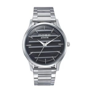 Poze Analog Quartz Black Dial Watch for Men