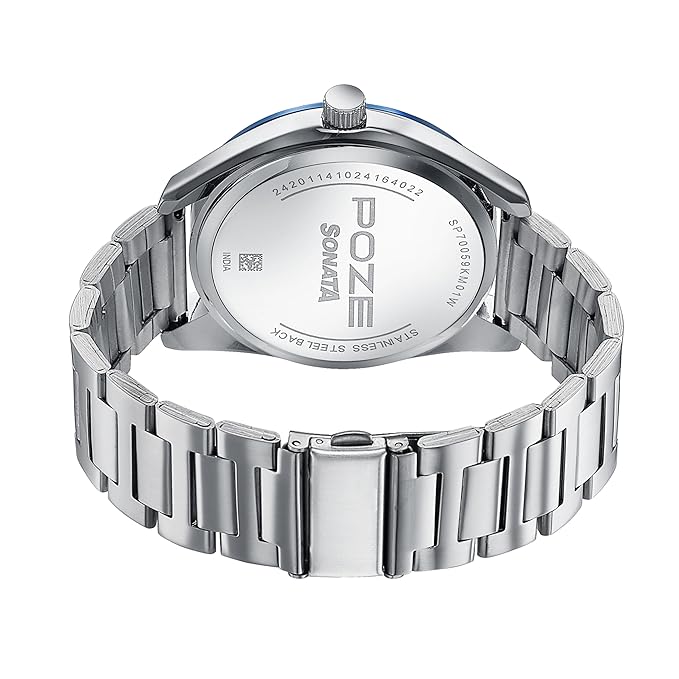 Poze Analog Quartz Blue Dial Watch for Men - Image 4