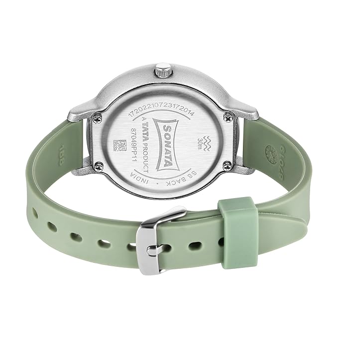 Polyurethane Silver Dial Analog Watch - Image 3