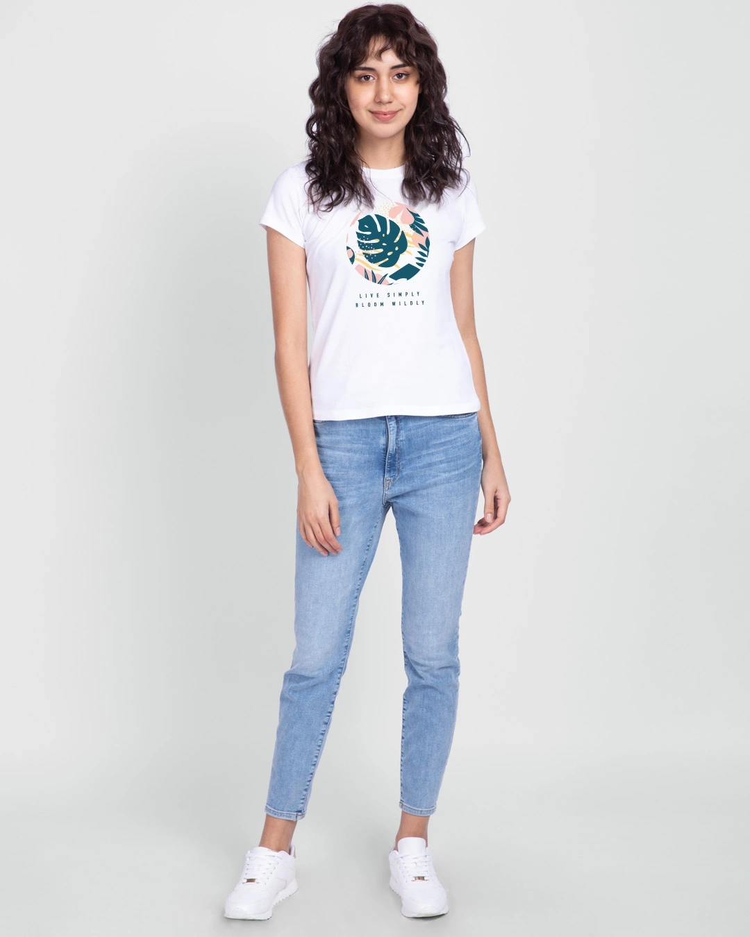 White Bloom Wildly Graphic Printed Slim Fit T-shirt - Image 3