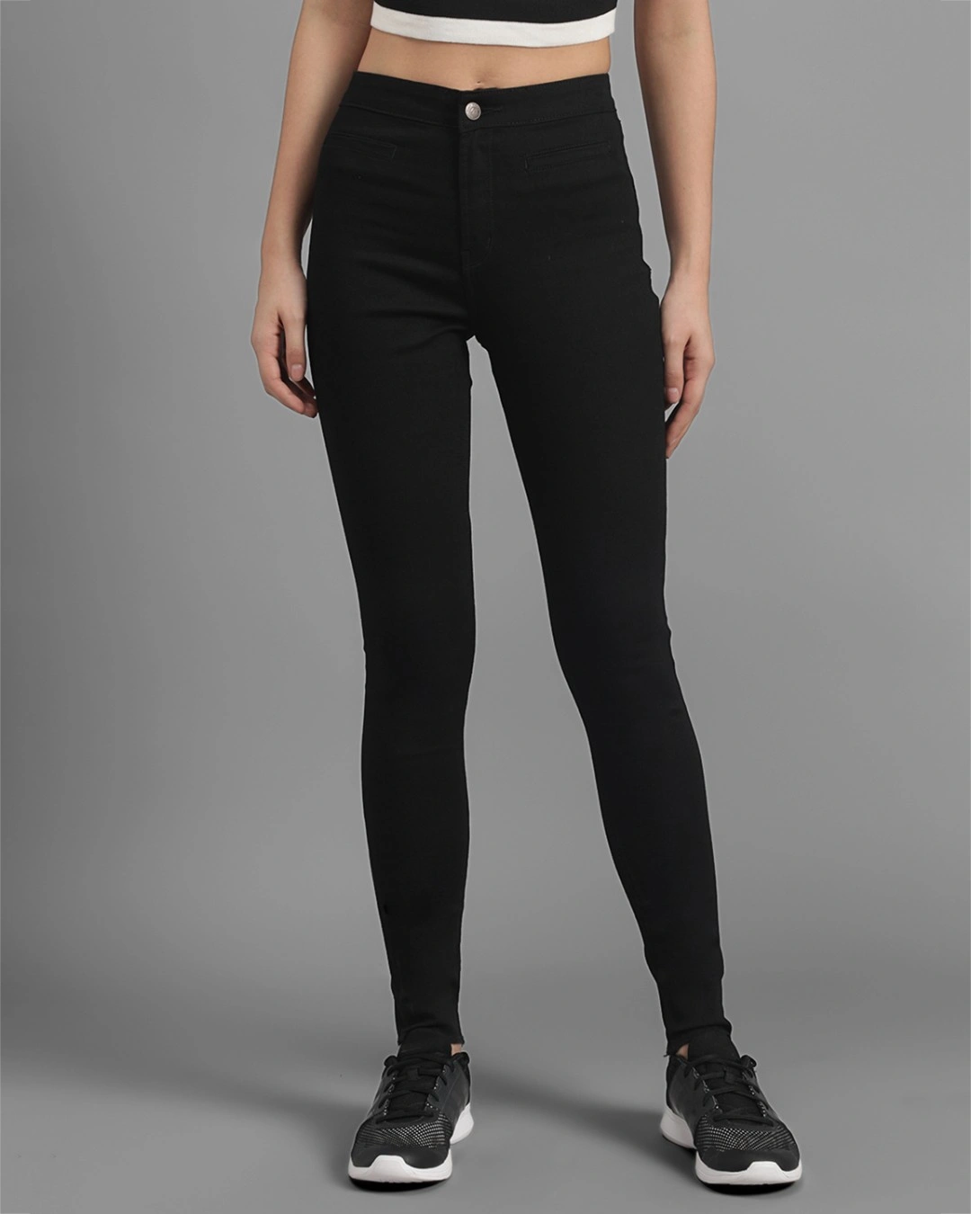 Black High Rise Skinny Fit Jeans