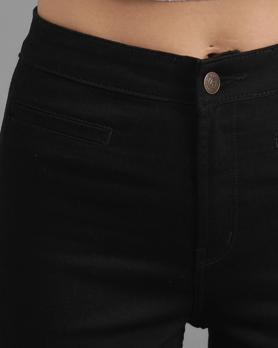 Black High Rise Skinny Fit Jeans - Image 3