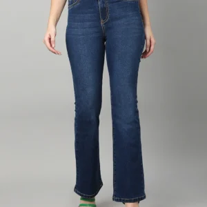 Dark Blue Washed BootCut Jeans