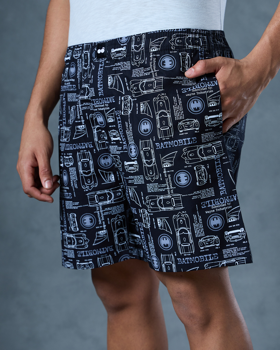 Men's Black All over Printed Boxers Online in India