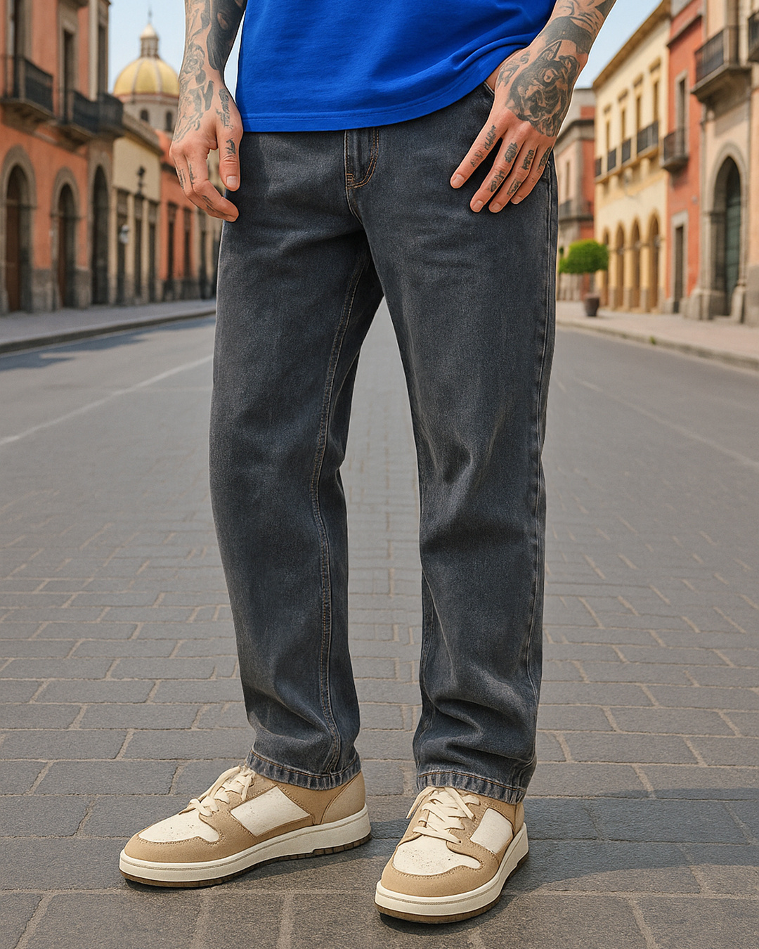 Men's Dark Grey Slim Straight Fit Stretchable Washed Mid-Rise Jeans Online