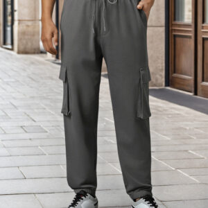 Men's Grey Oversized Cargo Joggers Online