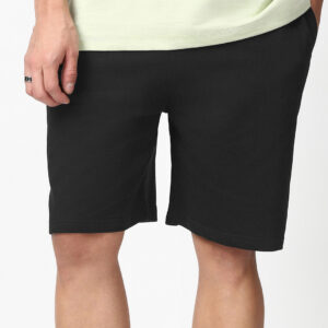 Men's Jet Black Oversized Shorts Online