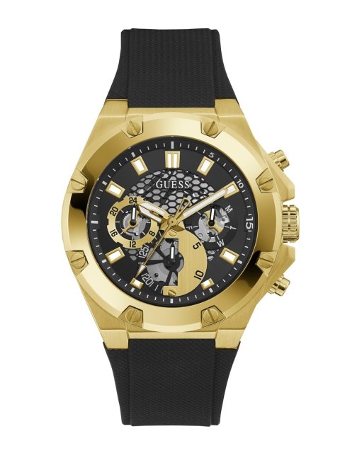 Men Black Patterned Analogue Watch GW0334G2