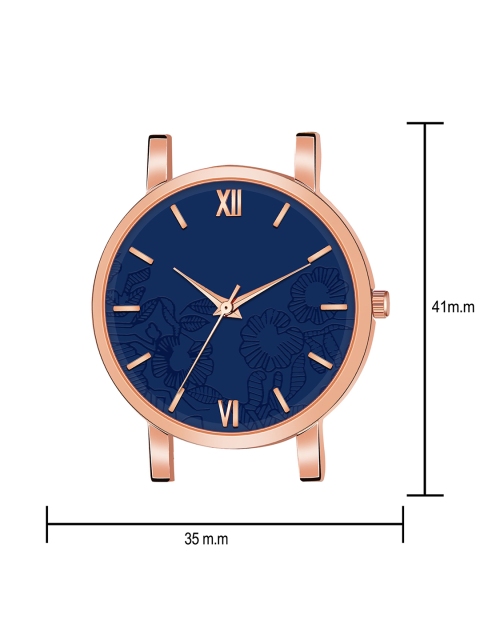 THE SHOPOHOLIC Women Dial & Leather Straps Analogue Watch R-Blue