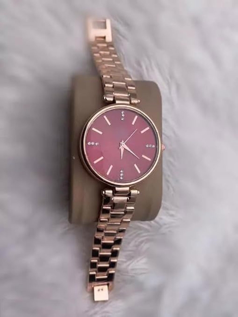 THE SHOPOHOLIC Women Diamond Studded Dial Wrist Watch RT - RED