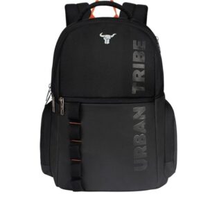 TRIBE Unisex Black & Yellow Colourblocked Backpack