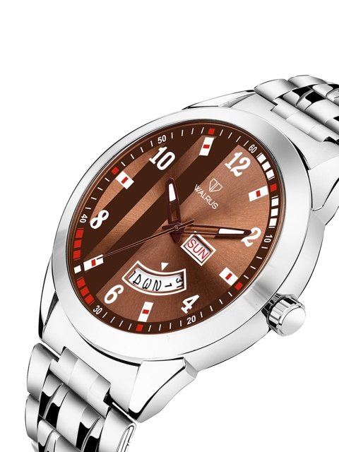 Men Brass Dial & Stainless Steel Straps Analogue Watch WWTM-INVC-XXIII-090707_D - Image 2