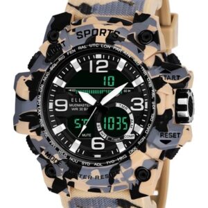 Men Printed Dial & Straps Analogue and Digital Sports Watch EWTM-CAM-020606
