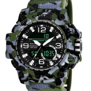 Unisex Patterned Dial & Straps Analogue and Digital Watch WWTM-CAM-020404