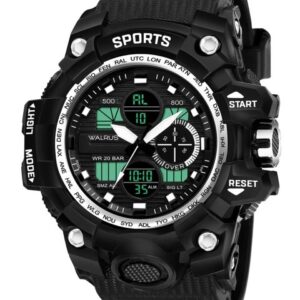 Unisex Patterned Textured Straps Analogue Digital Watch WWTM-SPORTS-IV-020207