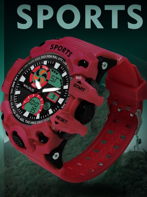 Unisex Printed Dial & Straps Analogue and Digital Watch WWTM-SPORTS-VII-021010