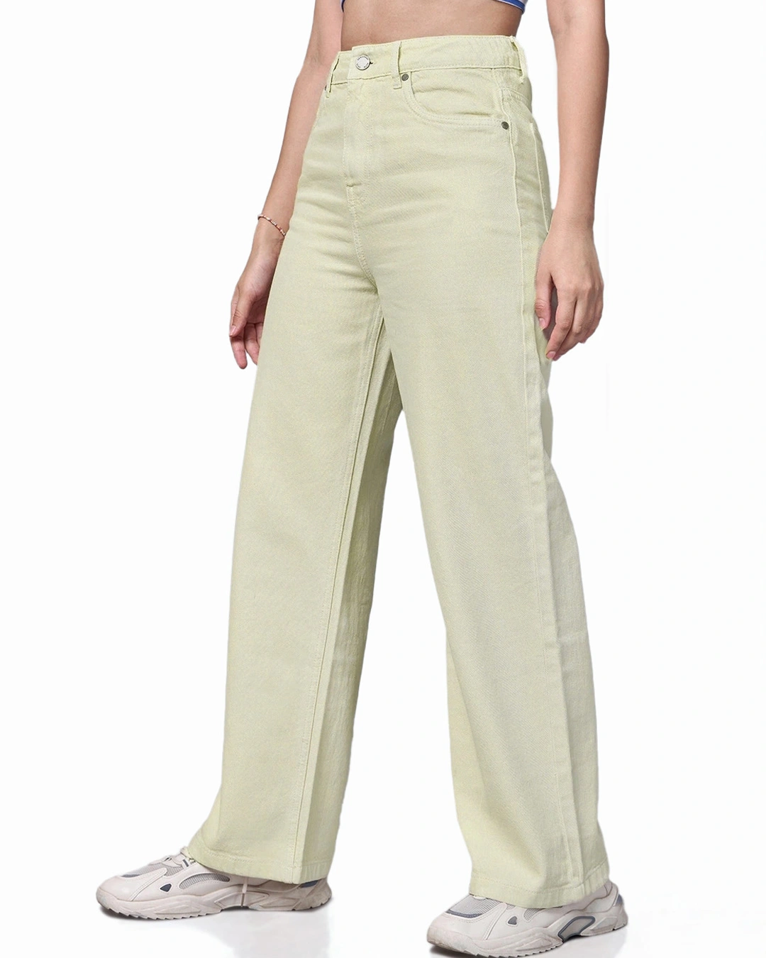 Beige Straight Fit Jeans