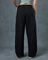 Black Baggy Oversized Cargo Parachute Pants - Image 2
