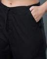 Black Baggy Oversized Cargo Parachute Pants - Image 3