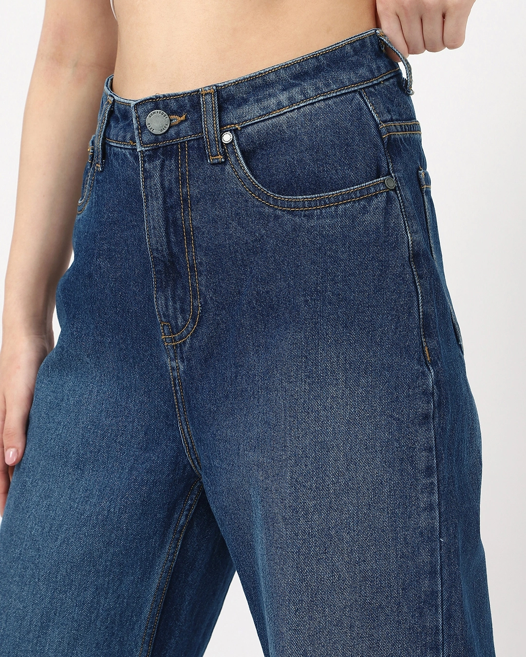 Blue Baggy Straight Fit Jeans - Image 3