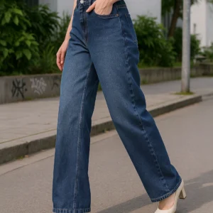 Blue Baggy Straight Fit Jeans