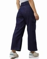 Blue Baggy Stright Fit Cropped Cargo Jeans - Image 2