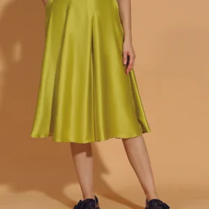 Green Pleated Skirts