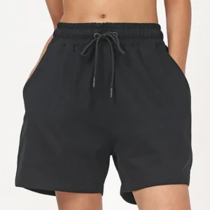 Jet Black Oversized Shorts