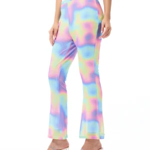 Multicolor All Over Printed Flared Pants