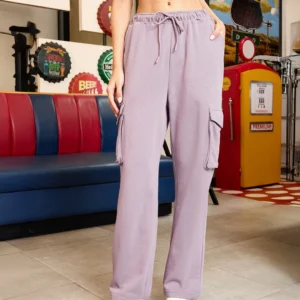 Purple Cargo Trackpants