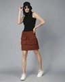 Tan Slim Fit Cargo Skirts - Image 2