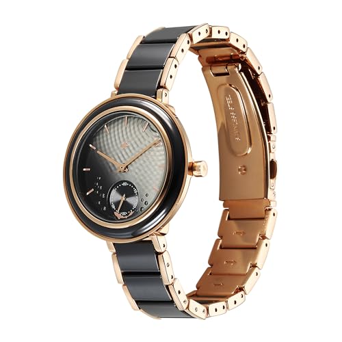 Fastrack Oceanyx - Ceramic Quartz Black Round Dial Women's Watch | Brass Solid Links Material | Multi Color Band - 6315KD03 - Image 5