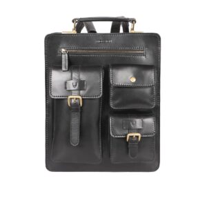 Hidesign Men's SUSTAIN-01 Black Leather Backpack-Large (8903439871352)