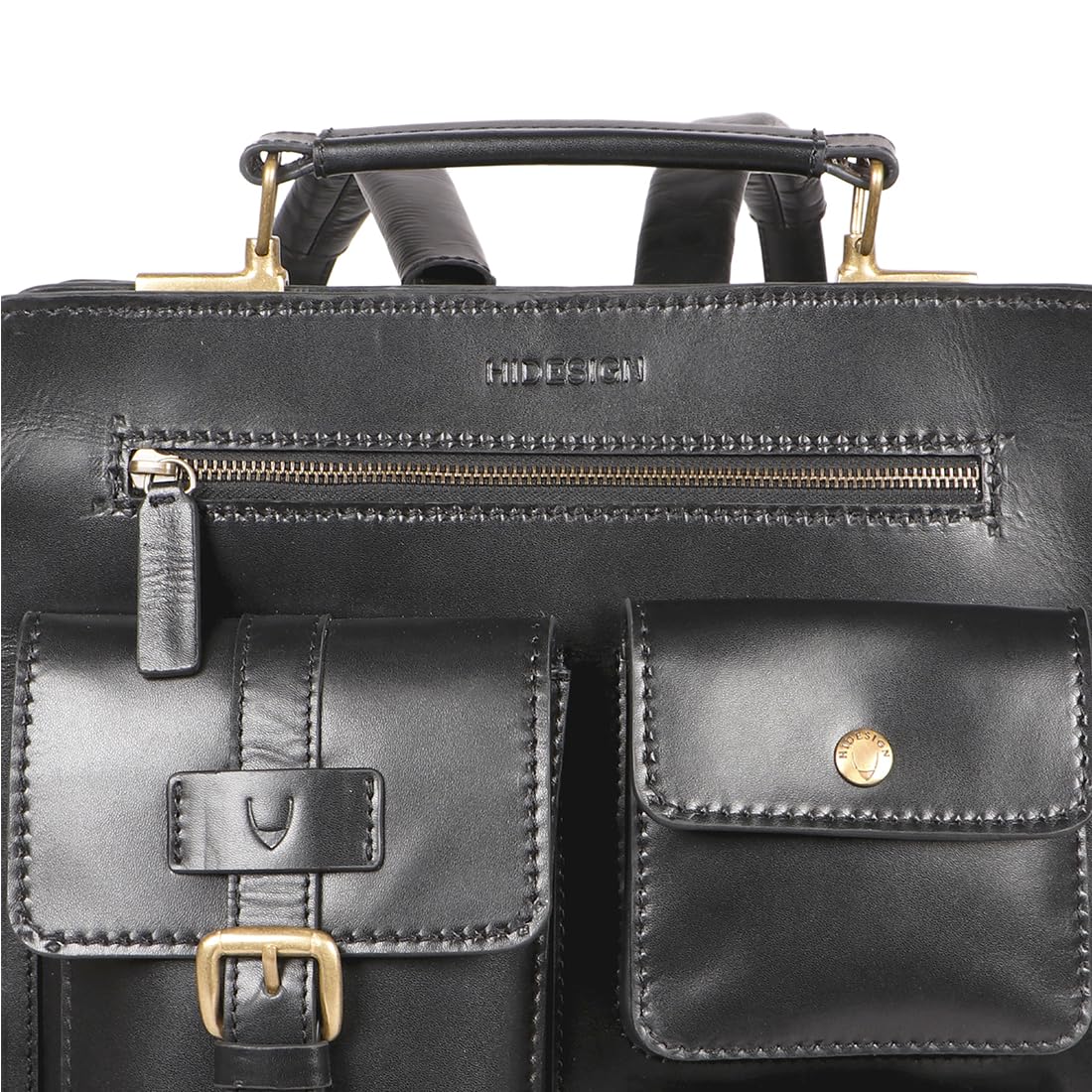 Hidesign Men's SUSTAIN-01 Black Leather Backpack-Large (8903439871352) - Image 4