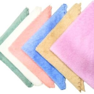 Lepax Soft Terry Towel Handkerchief Women Soft Cotton Hankies Ladies hanky set of 2 design and color random||M502
