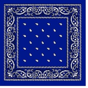 BODYTECH Unisex Cotton Bandana/Head Wrap/Wristband/Face Cover/Handkerchief for Men and Women, Multi SIZE-50 * 50cm (BLUE, 1)