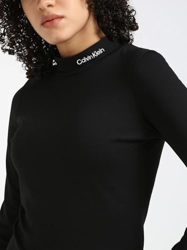 Calvin Klein Jeans Slim Fit Viscose Mock Neck Top